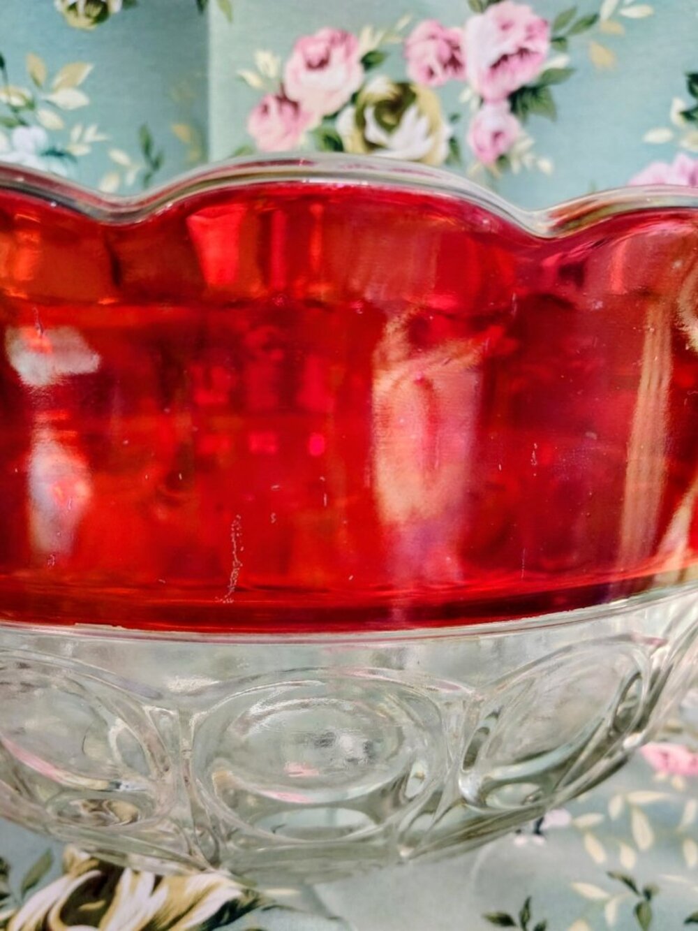 Vintage 1960s Indiana Glass Company Cranberry Red Glass Bowl, 11 Glasses, Set - Picture 10 of 16